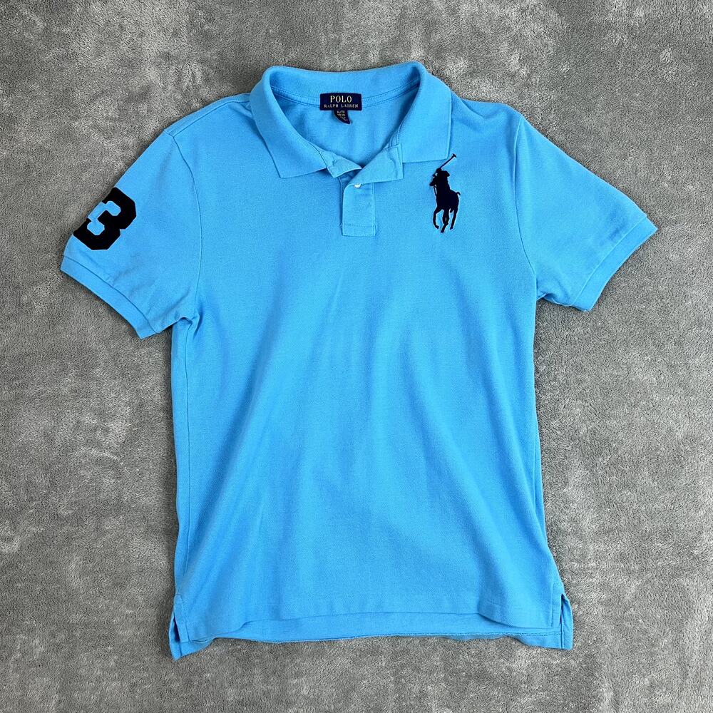 Polo Ralph Lauren Big Pony Polo Shirt Youth XL Blue Embroidered Prep